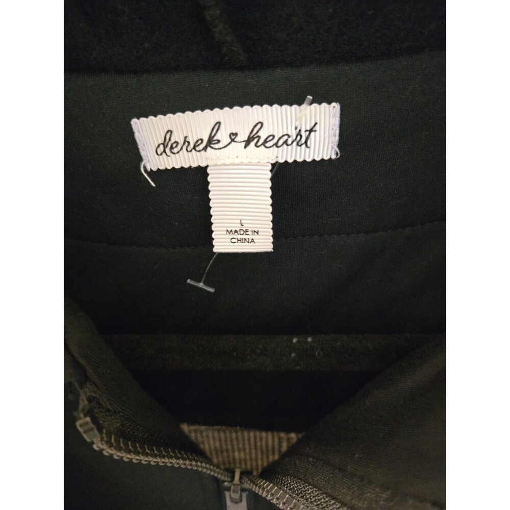 ​Derek Heart NEW Plaid Blazer L Womens Hoodie Insert Jacket Check Pattern Large - Picture 7 of 13